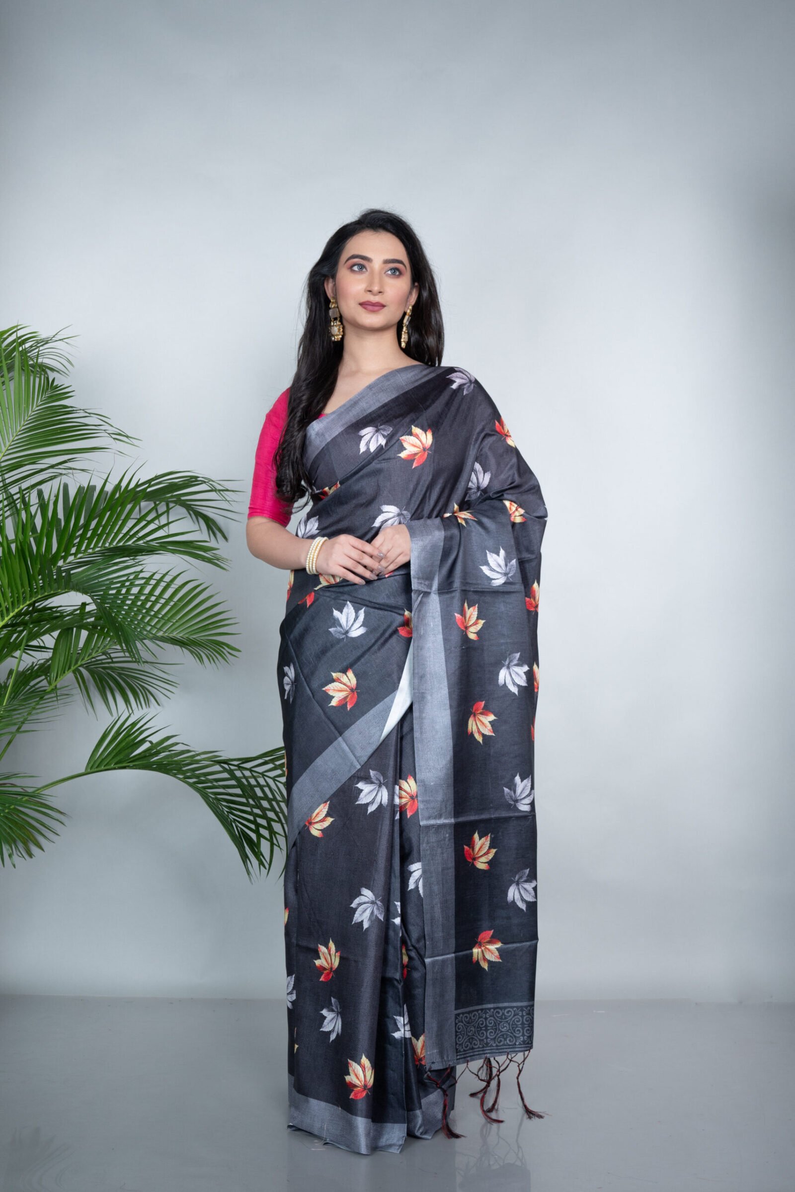 'Onyx Elegance' Manipuri Silk - Image 2
