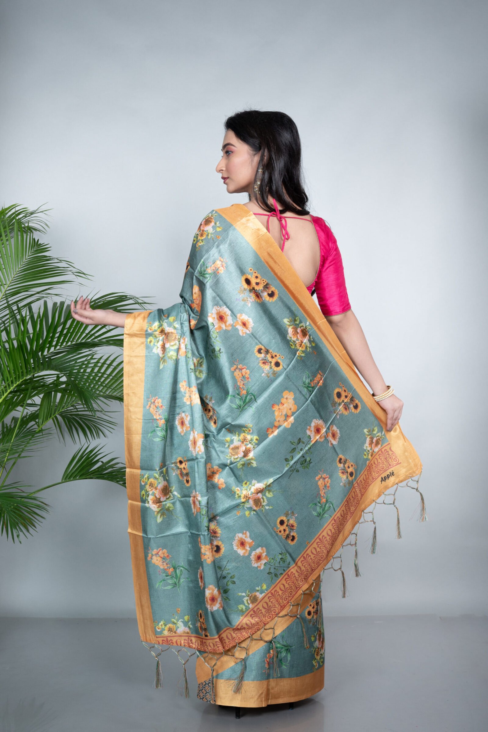 'Herb Garden' Manipuri Silk - Image 4