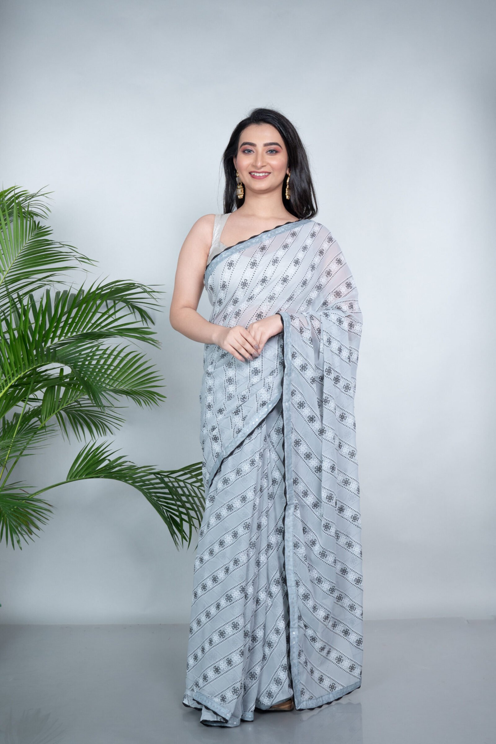Maheshwari 'Ashen Elegance'