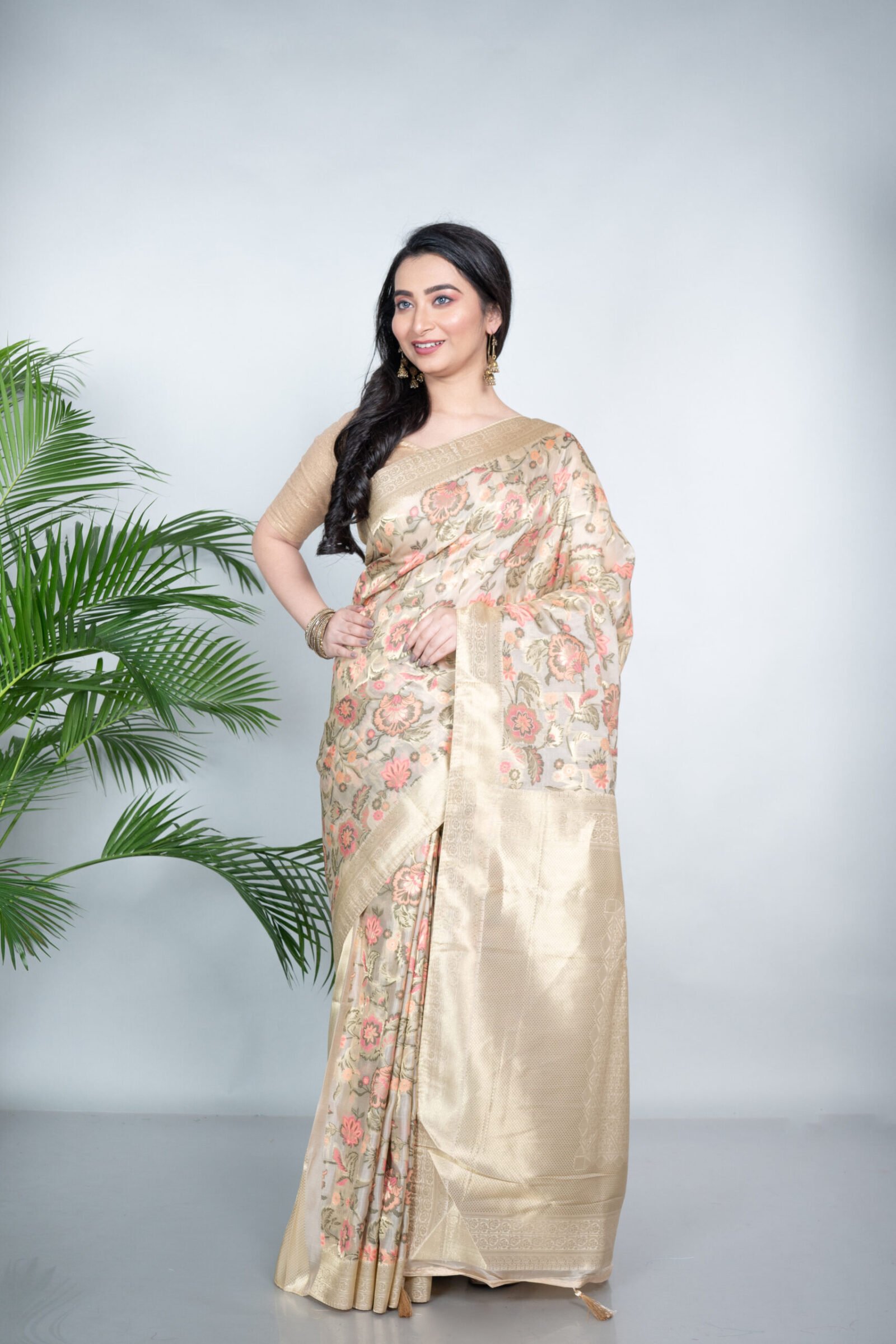 Kalamkari 'Imperial Peach' Satin - Image 2