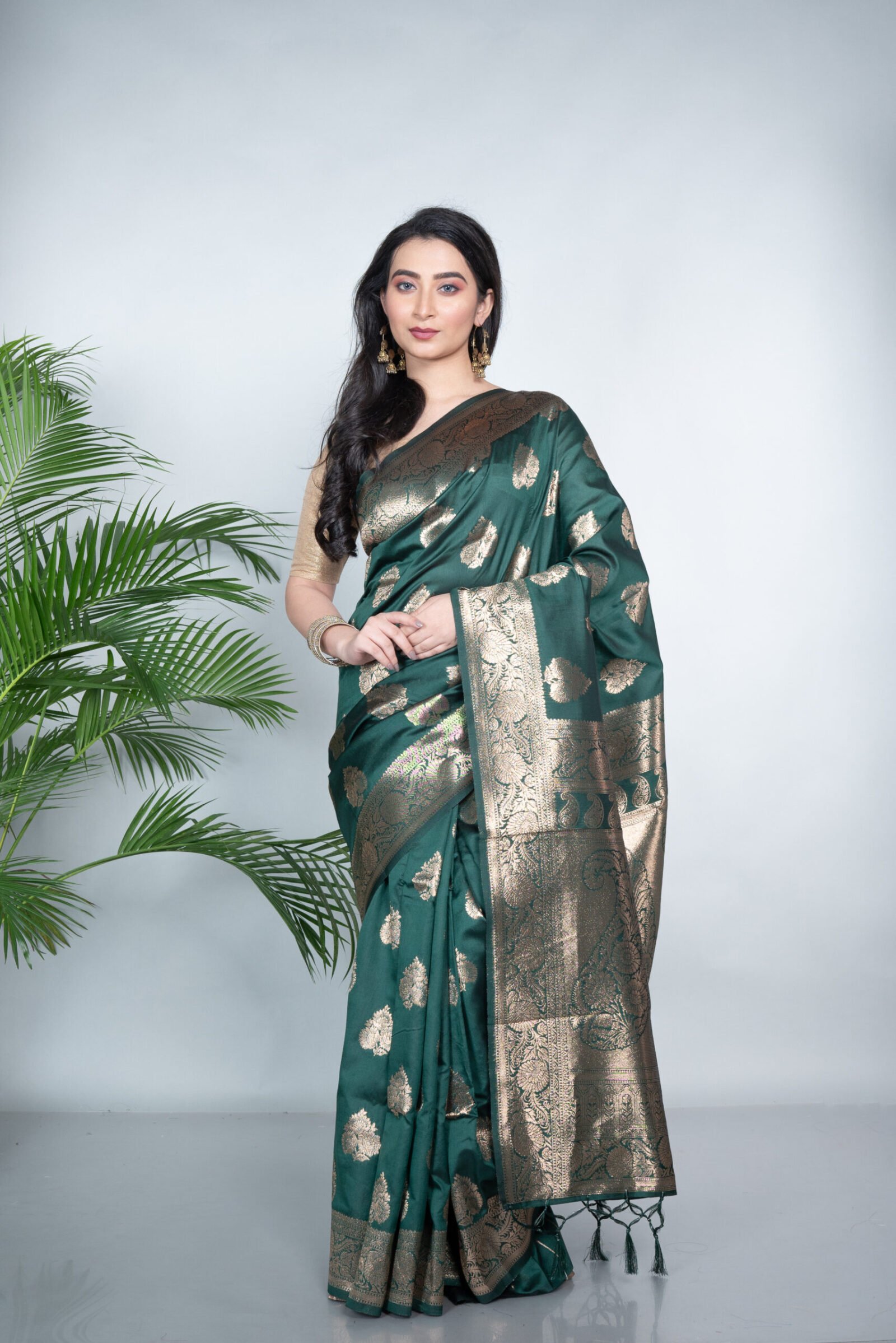Kanjeevaram 'Mystic Forest'  Silk - Image 2
