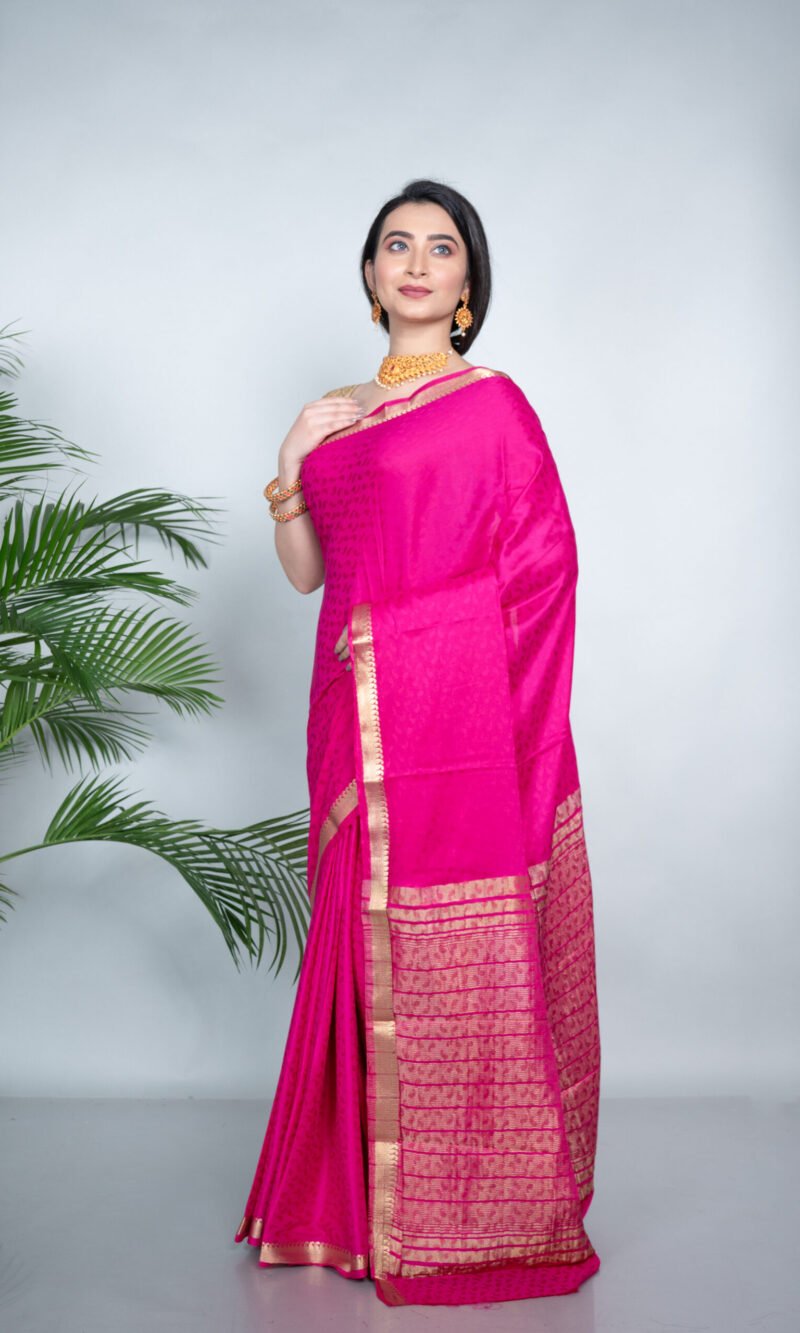 Mysore 'Blush Beauty' Brocade Silk