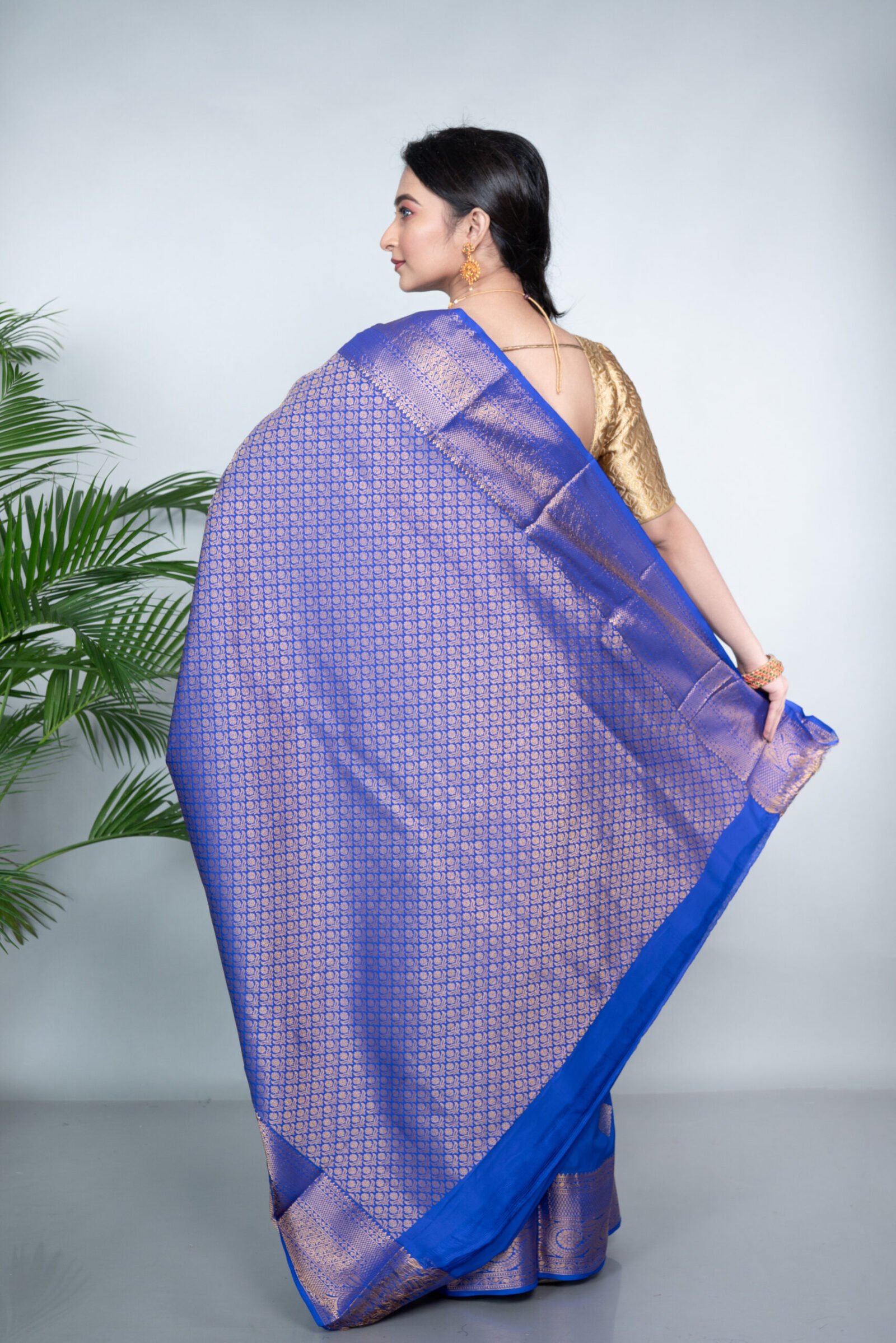 Kanjeevaram 'Radiant Blue' Silk - Image 4