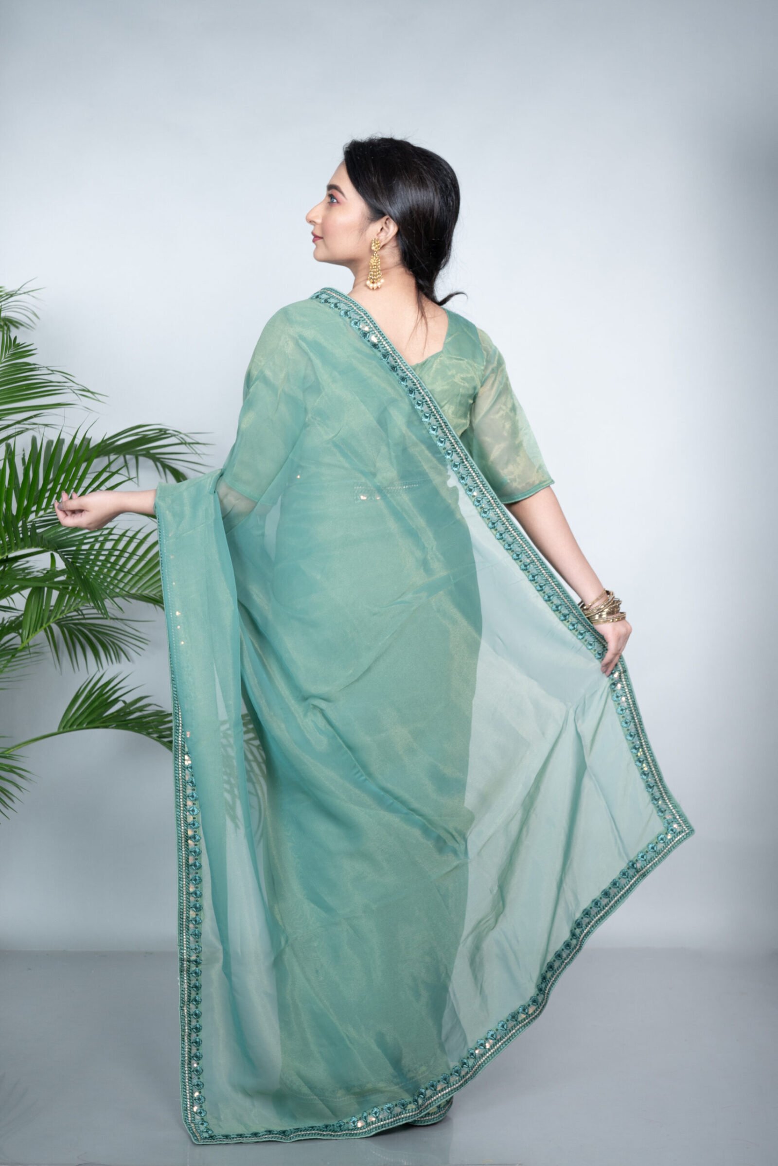 Designer 'Spring Meadow' Chiffon - Image 4