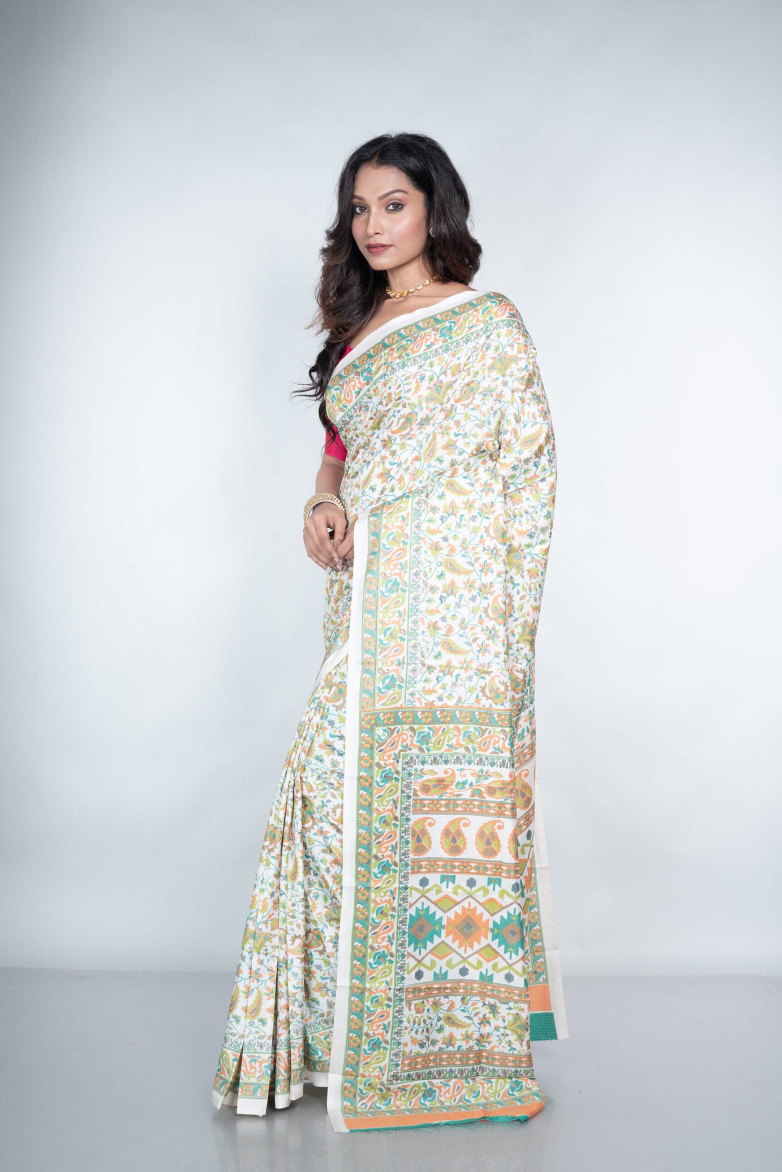 Kashmiri  'Fern Dew' Silk - Image 3
