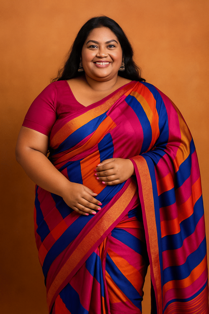 Hugs in the right places, every time. Sarees get it
